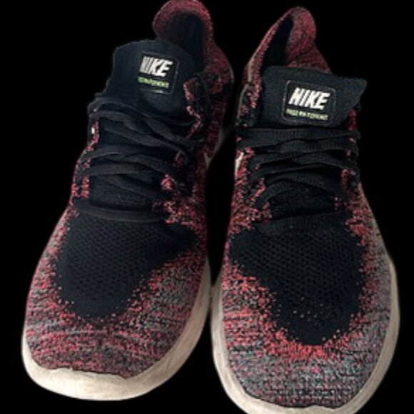 Nike Free RN Flyknit 2017 Red Athletic Running Shoes SZ 8 - Picture 3 of 7
